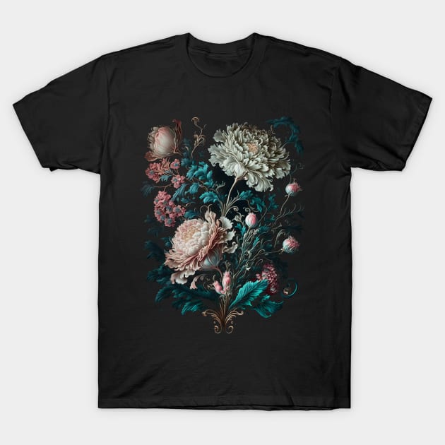 Baroque Bouquet #2 T-Shirt by Bear Face Studios